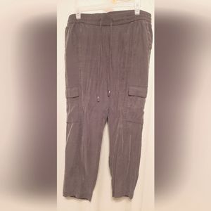 Old Navy soft rayon utility pants/Gray size Large